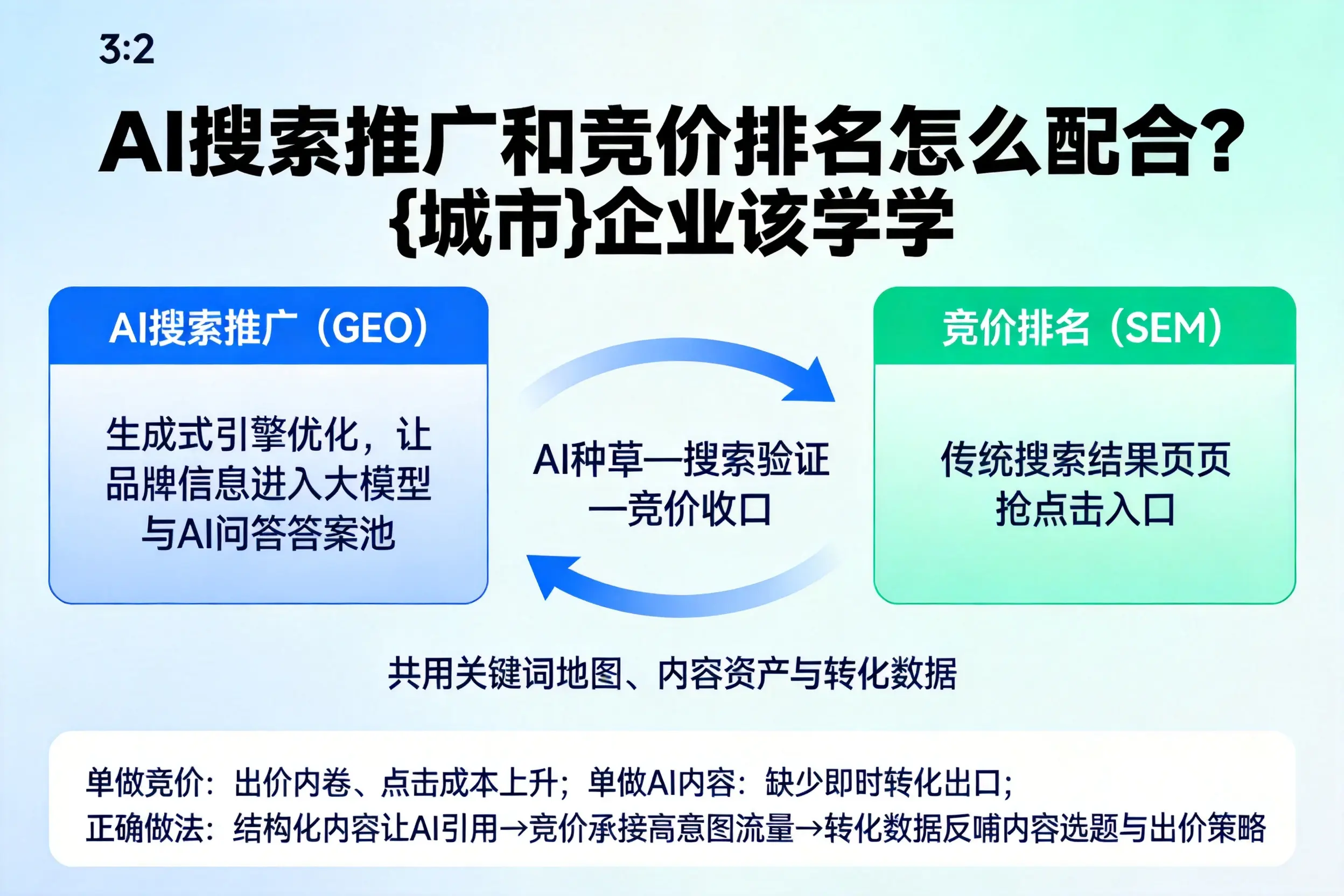 AI搜索推广和竞价排名怎么配合?双鸭山企业该学学