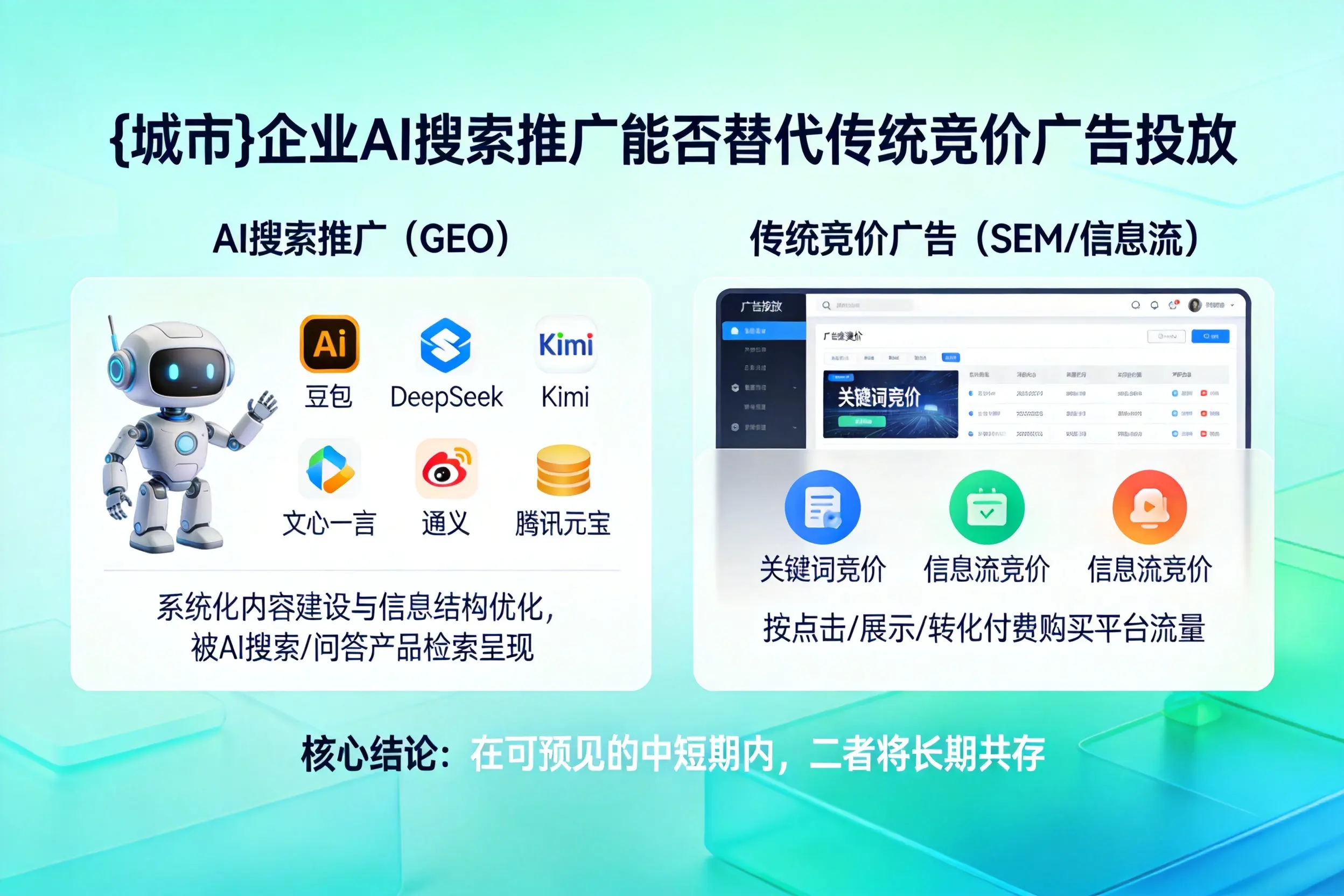 双鸭山企业AI搜索推广能否替代传统竞价广告投放