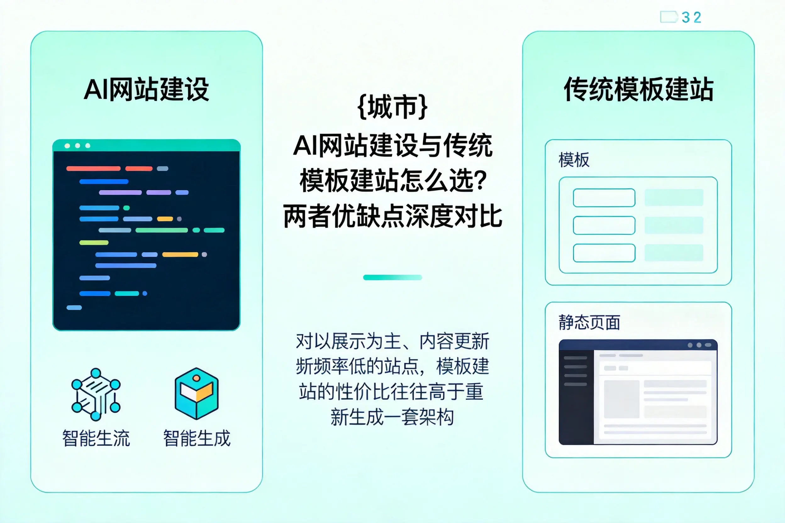 双鸭山AI网站建设与传统模板建站怎么选?两者优缺点深度对比