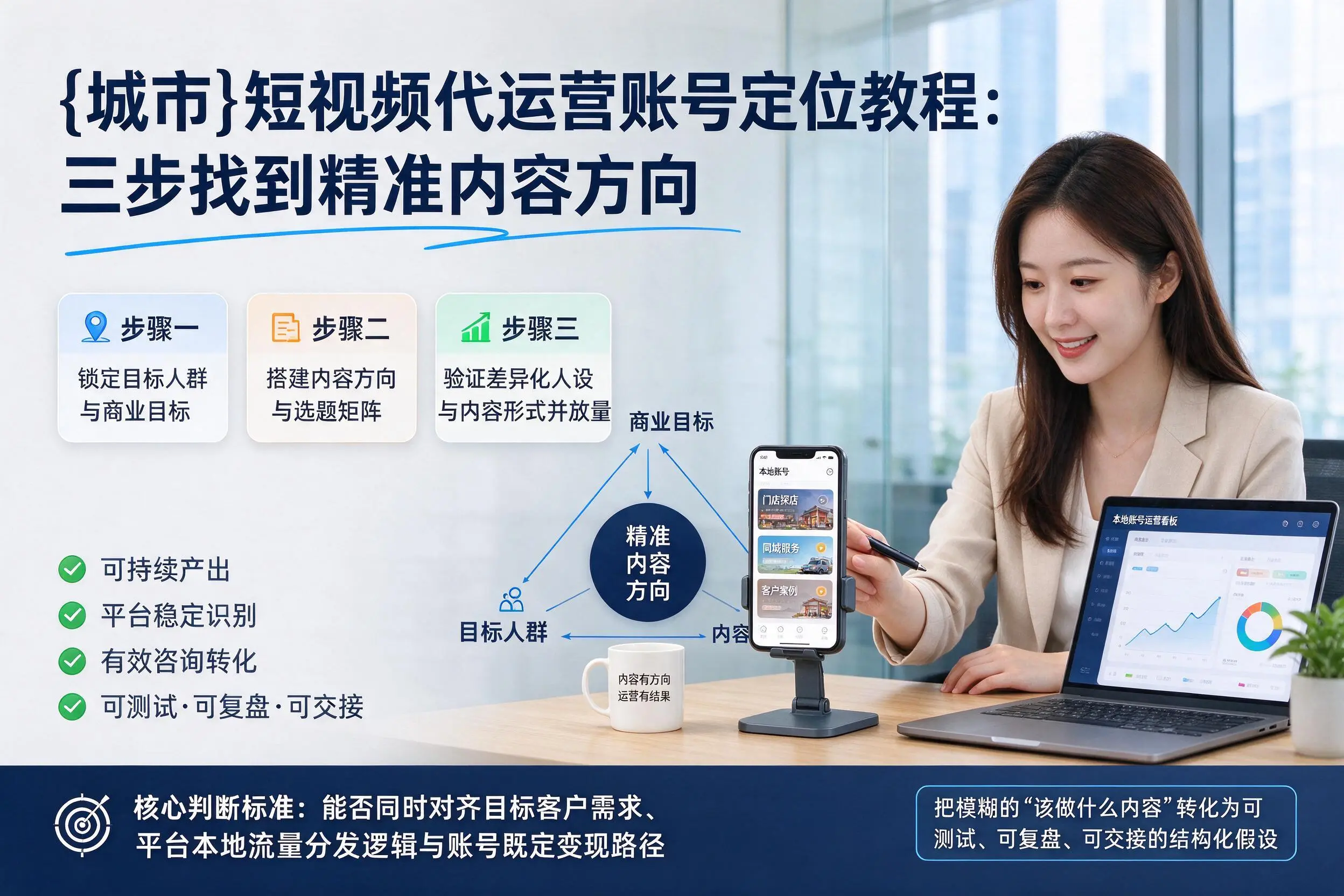 双鸭山短视频代运营账号定位教程：三步找到精准内容方向