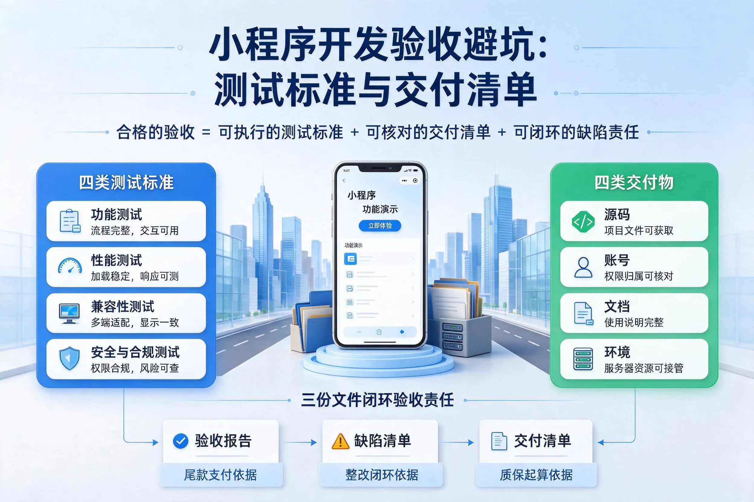 双鸭山小程序开发验收避坑:测试标准与交付清单
