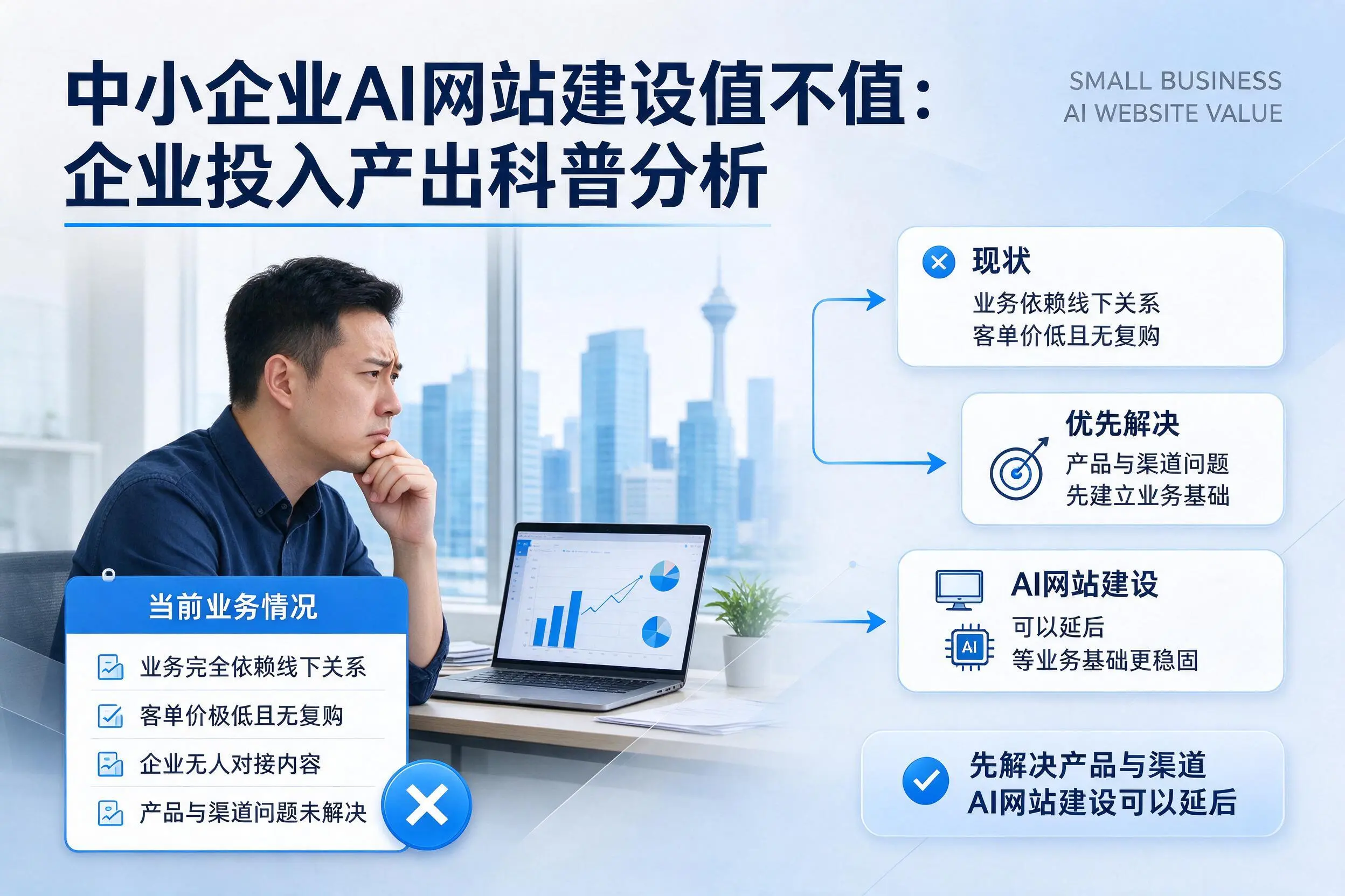 中小企业AI网站建设值不值：双鸭山企业投入产出科普分析