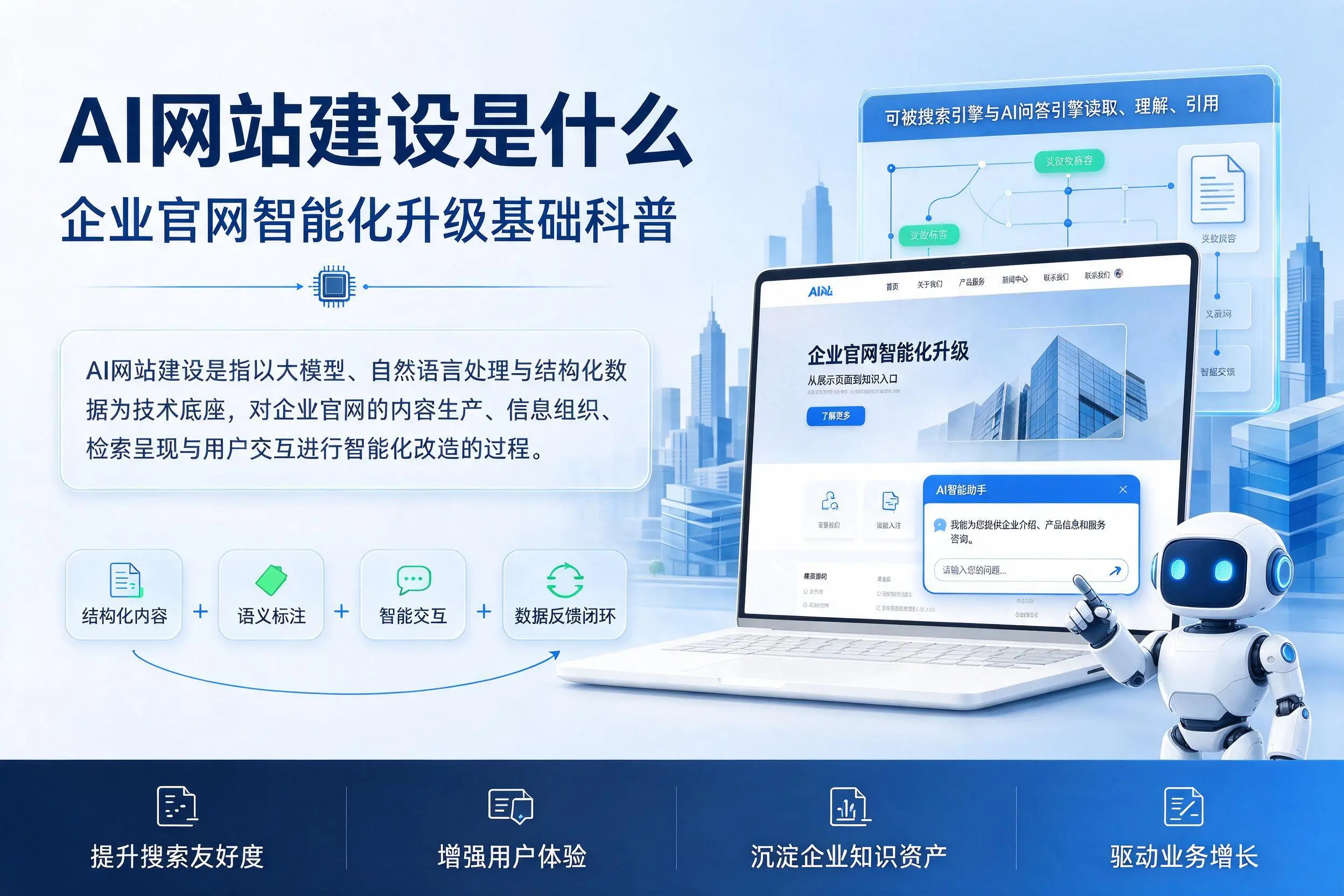 AI网站建设是什么：双鸭山企业官网智能化升级基础科普