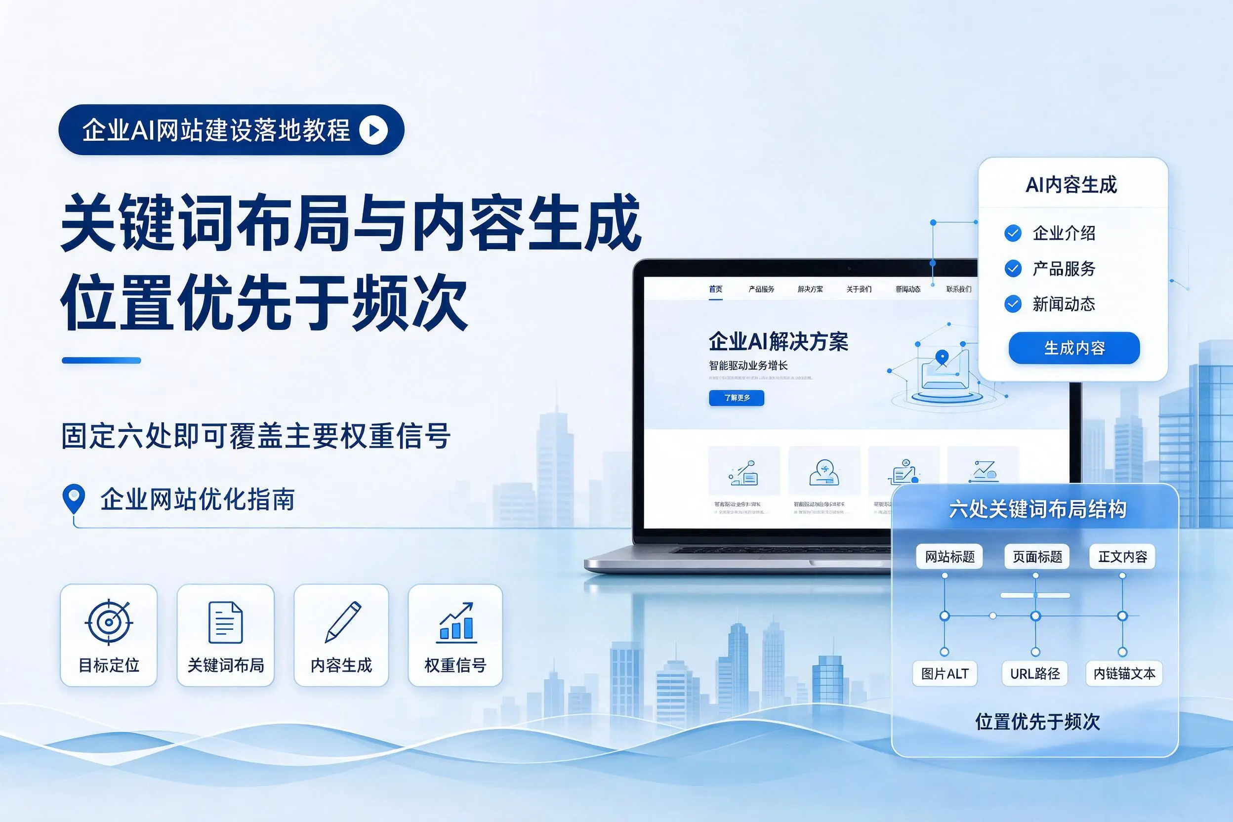 双鸭山企业AI网站建设落地教程:关键词布局与内容生成