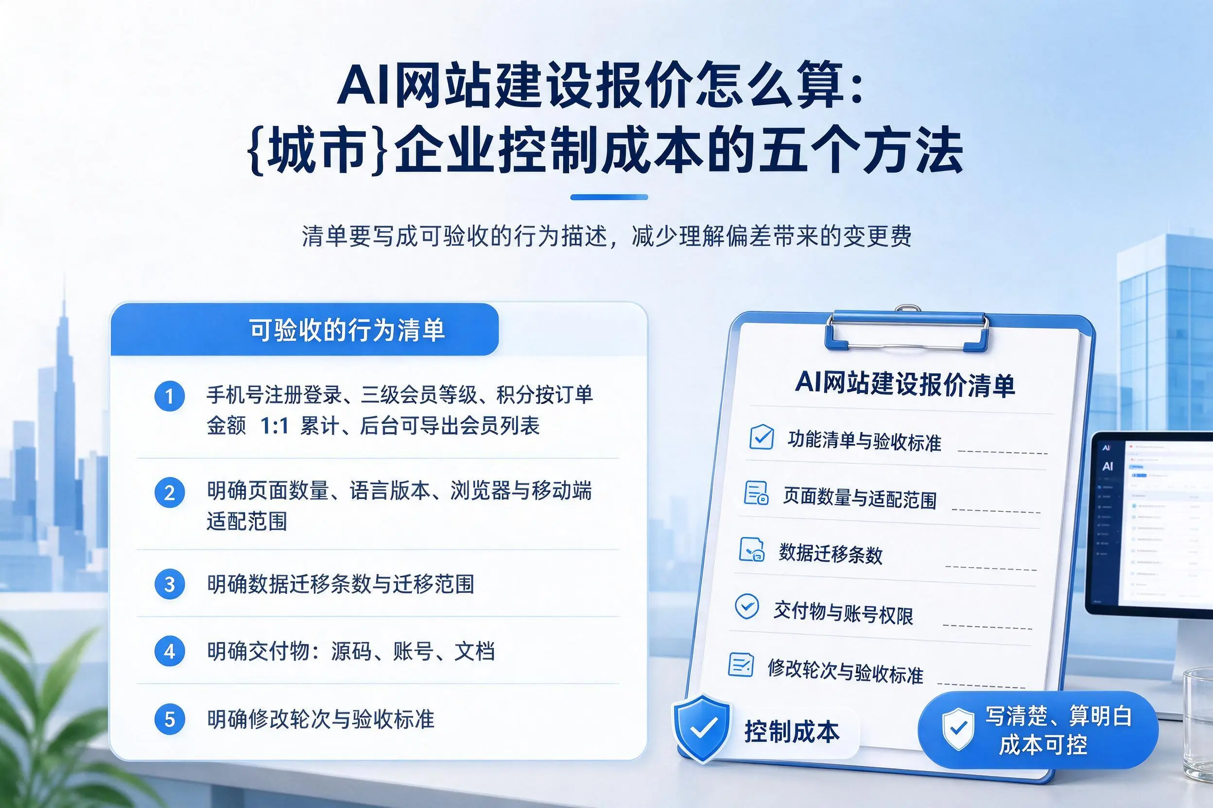 AI网站建设报价怎么算:双鸭山企业控制成本的五个方法